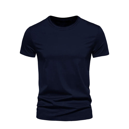 Cotton T Shirts men Five Half Sleeve Women Summer T-shirt Loose Short-sleeved Casual Basic Shirt O Neck Solid Color Oversize - MANDOTOS