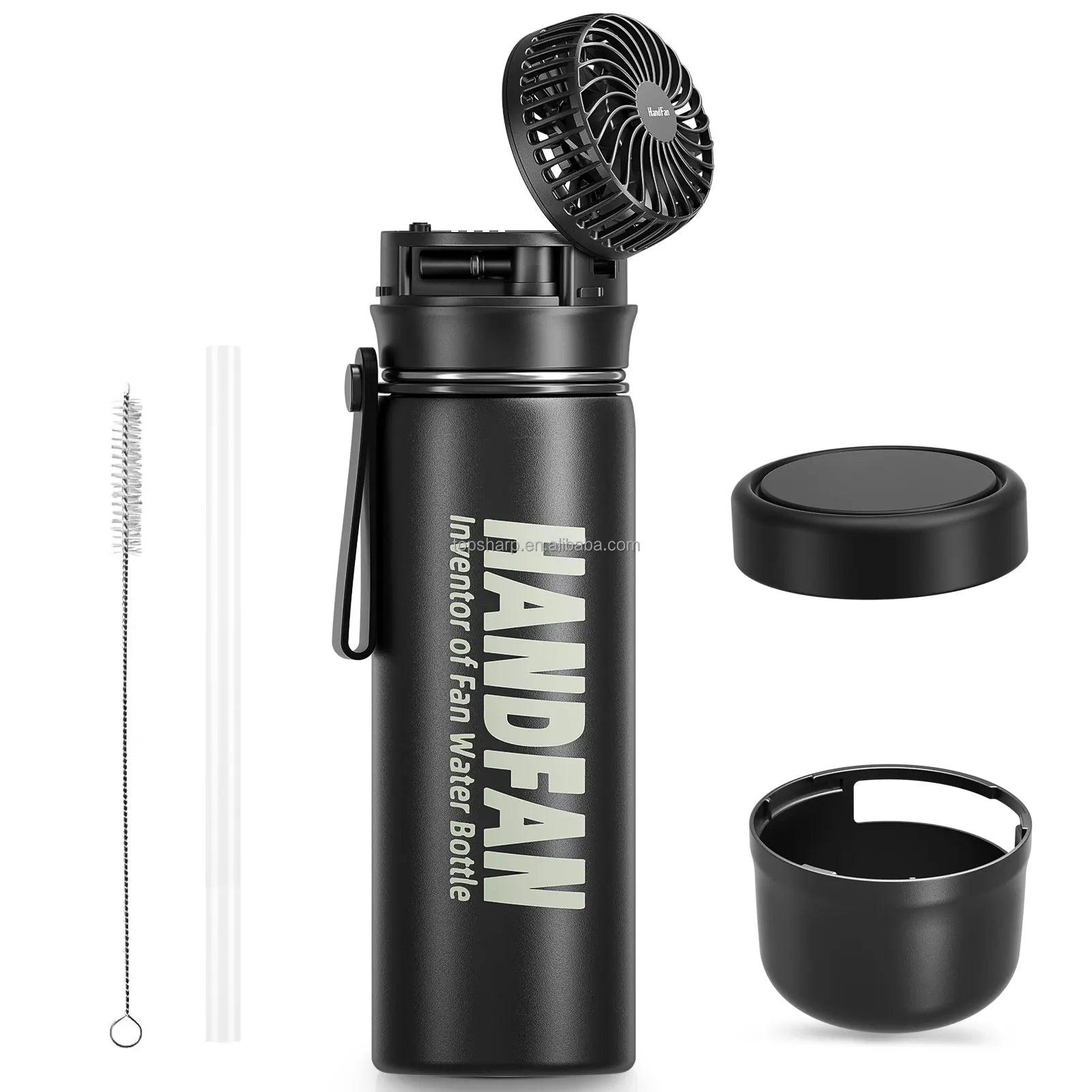 Portable 2-in-1 Water Bottle Fan 3 Speeds for Outdoor Travel - MANDOTOS INTERNATIONAL