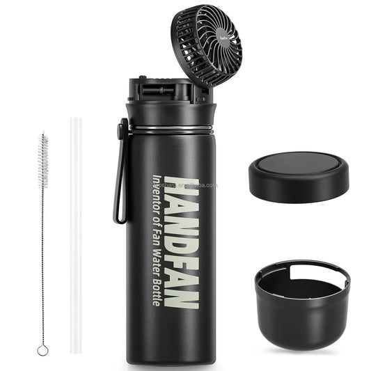 Portable 2-in-1 Water Bottle Fan 3 Speeds for Outdoor Travel - MANDOTOS INTERNATIONAL