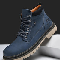 Handmade Men Boots Ankle Winter Leather Shoes Autumn Outdoor Hiking Boots Sneakers Hombres Botas High Top Footwear Anti Slip MANDOTOS