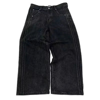 Y2K Baggy Jeans High Quality Embroidered Striped Harajuku Sweatpants Men Women Hip Hop Streetwear Casual Mopping Wide Leg Denim MANDOTOS