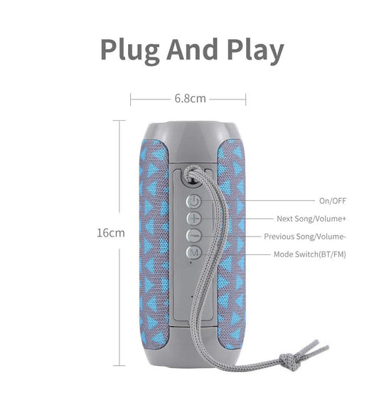 Bluetooth Speaker T&G TG117 Portable TWS Sound Box Waterproof Loudspeaker Outdoor Stereo Surround Speakers Support TF FM Radio - MANDOTOS