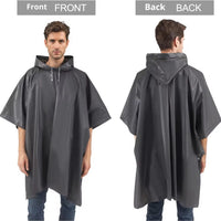 3 In 1 Outdoor Raincoat Hooded Sleeve Waterproof Rain Poncho Motorcycle Rain Cover Camping Hiking Travel Rainwear Tent