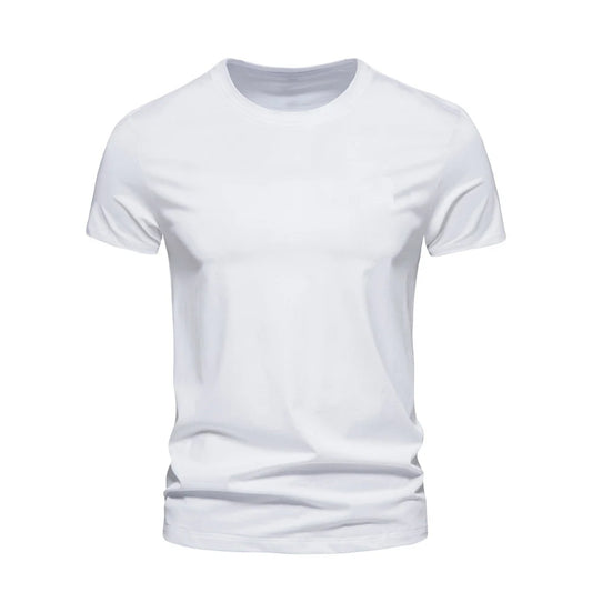 Cotton T Shirts men Five Half Sleeve Women Summer T-shirt Loose Short-sleeved Casual Basic Shirt O Neck Solid Color Oversize - MANDOTOS