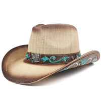 2026 Embroidery Horse Accessories Straw Cowboy Hat for Women Men – Western Sun Hat for Country Concert Rodeo and Cowgirl Hat