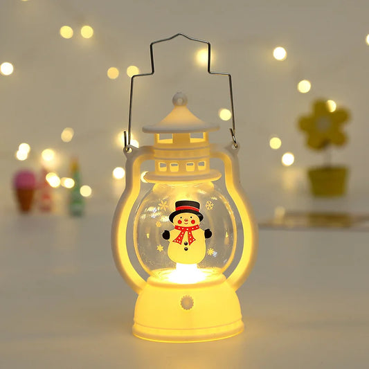 Halloween Hanging Pumpkin Lantern Light LED Ghost Lamp Candle Light Retro Small Oil Lamp Christmas Party Home Decor Horror Props - MANDOTOS