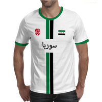 Syrian Flag Map Print Football T-Shirt - Men's & Kid's Summer Tops - MANDOTOS INTERNATIONAL
