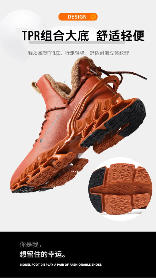 men boots 2024 New Winter Slippers Warm Men Shoes Waterproof Non-Slip Plush Sneakers Male tenis shoes Boots Men Sneakers Winter