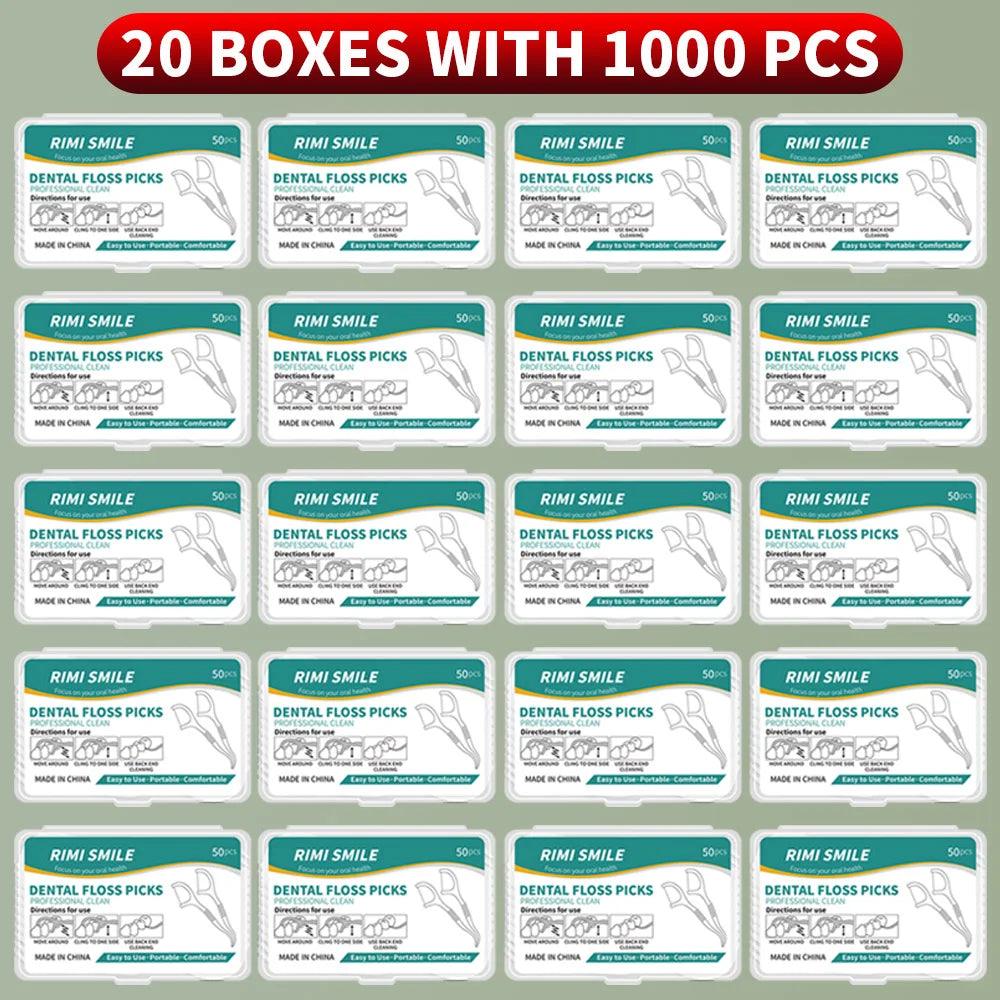 50/150/300/600/1000 PCS dental floss sticks oral care tools - MANDOTOS