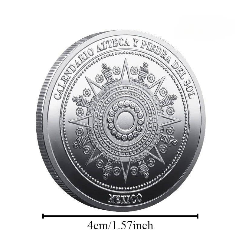 Maya Coins, Mexican Maya Souvenir Coins, Maya Calendar, Aztec Coins Commemorative