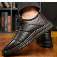 Winter men's boots are warm waterproof non slip thick walking boots, and oversized work shoes for men aged 38-48 platform boots
