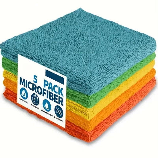 5/10/20pcs Kitchen Towel, Ultra-fine Fiber Light Gray Cleaning Cloth Set, Absorbent, Soft And Stain-removing Cloth - MANDOTOS
