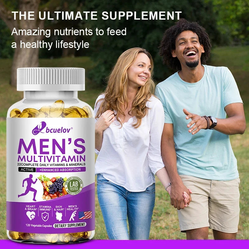 Men's Daily Multivitamin - 22 Vitamins & Minerals, Dietary Supplement for Immunity, Energy, Digestion, Skin, and Overall Health MANDOTOS