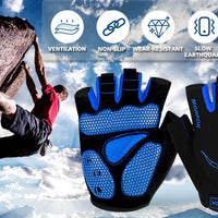 MOREOK Bike Gloves 5MM SBR Pads Mountain Bike Gloves Breathable Bicycle Gloves Non-slip Road Biking Cycling Gloves for Men Women