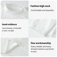 1/3 Pcs Men's White BottoMing Small Turtleneck Shirt In Autumn And Winter Casual Joker Fashion Long Sleeve T-Shirt Teenagers War