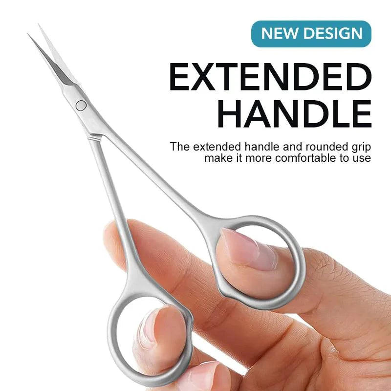 Stainless Steel Cuticle Scissors Dead Skin Remover For Nails Art Clippers Russian Nail Scissors Manicure Curved Tip Scissor - MANDOTOS