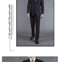 Casual Two-Piece Suit for Men Business Professional Youthful Style Cotton Spring Summer Autumn Wear Double-Cuffed Office Appr...
