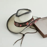 2026 Embroidery Horse Accessories Straw Cowboy Hat for Women Men – Western Sun Hat for Country Concert Rodeo and Cowgirl Hat