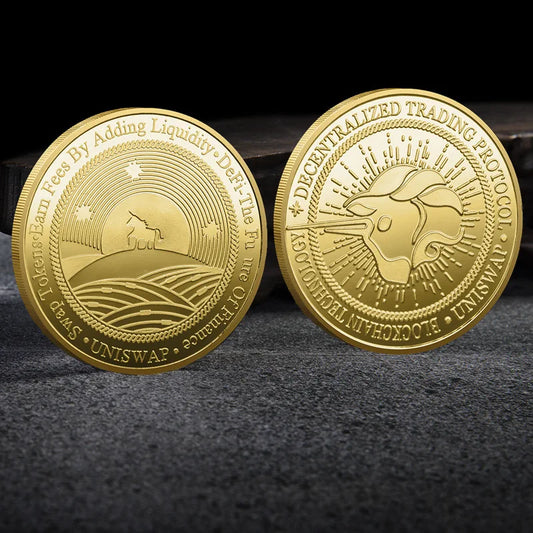 Bitcoin BTC ETH ADA XLM SHIB DOGE XRP SOL DOT LINK LTC UNI Coin Physical Metal Crypto Currency Coin Collection with Plastic Case