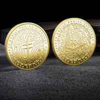 Bitcoin BTC ETH ADA XLM SHIB DOGE XRP SOL DOT LINK LTC UNI Coin Physical Metal Crypto Currency Coin Collection with Plastic Case