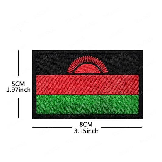 Embroidery Patches African Morocco Nigeria Algeria Seychelles Botswana Gabonese Libya Mauritania Djibouti Namibia Flags Badges