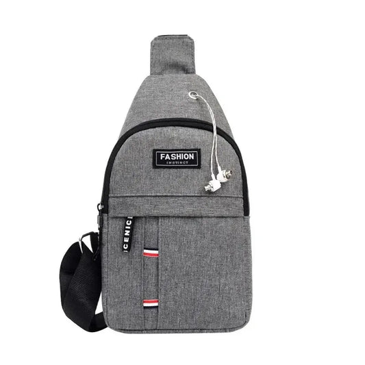 Men's fashionable, convenient, casual, waterproof, adjustable shoulder strap, large capacity waist bag suitable for outdoor acti - MANDOTOS
