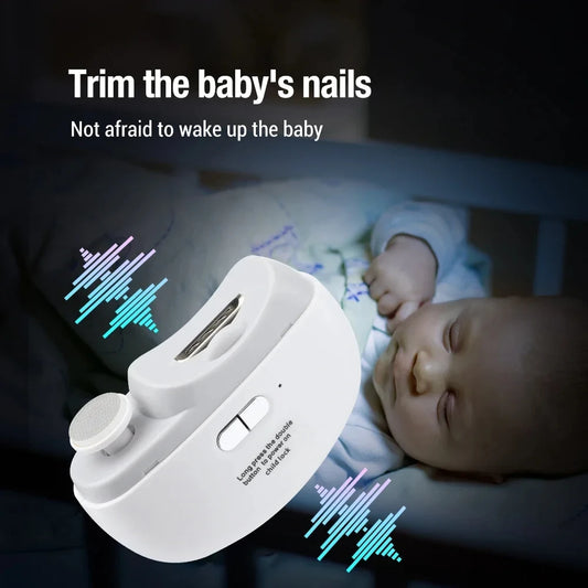 Electric Nail Clipper Grinding and Polishing with Light Automatic Nail Trimmer Rechargeable Nail Cutter Manicure for Baby Adult - MANDOTOS