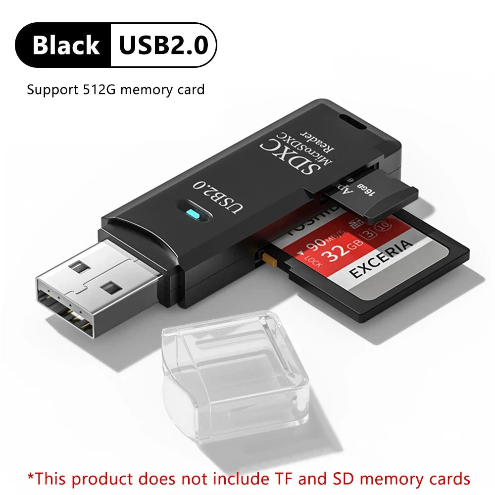 2 in 1 USB 3.0 Card Reader Micro TF sd card Reader usb adapter High Speed Cardreader TF Memory card For PC Laptop Accessories MANDOTOS
