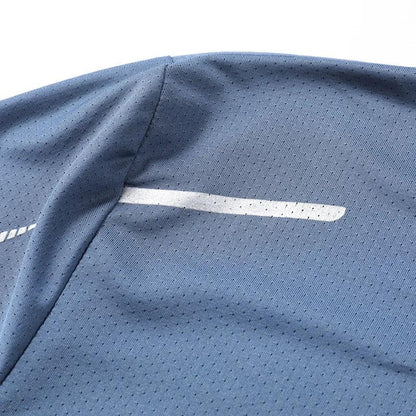 CHRLCK Men's Running Quick Drying T-shirts Breathable Hiking Fishing Tees Soft Elasticity Outdoor Sports Short Shirt Summer - MANDOTOS