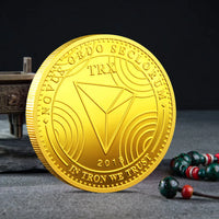 Bitcoin BTC ETH ADA XLM SHIB DOGE XRP SOL DOT LINK LTC UNI Coin Physical Metal Crypto Currency Coin Collection with Plastic Case
