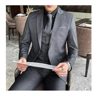 S-9XL New (Blazer+Vest+Pants) Men's Fashion Business Gentleman Professional Formal Dress Korean Version Banquet Dress Suit 6XL