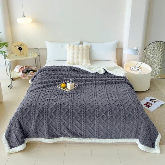 Cozy Lamb Velvet Flannel Blanket - MANDOTOS