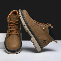 Handmade Men Boots Ankle Winter Leather Shoes Autumn Outdoor Hiking Boots Sneakers Hombres Botas High Top Footwear Anti Slip MANDOTOS