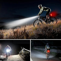 LED Bicycle Front Light Super Bright Bicycle Light Waterproof Bike Flashlight 3 Level Dimmable Bike Safety Lamp for Night Riding