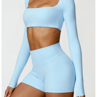Sports Long sleeved Women Outdoor Running Gym Fitness Wear T-shirt Long sleeved Yoga Shirt Gym Push Up Workout Single Piece Top