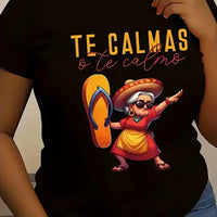 Summer European and American New Printed Round Neck Short Sleeved T-shirt Top  Women Clothing T Shirt Women Kawaii Clothes