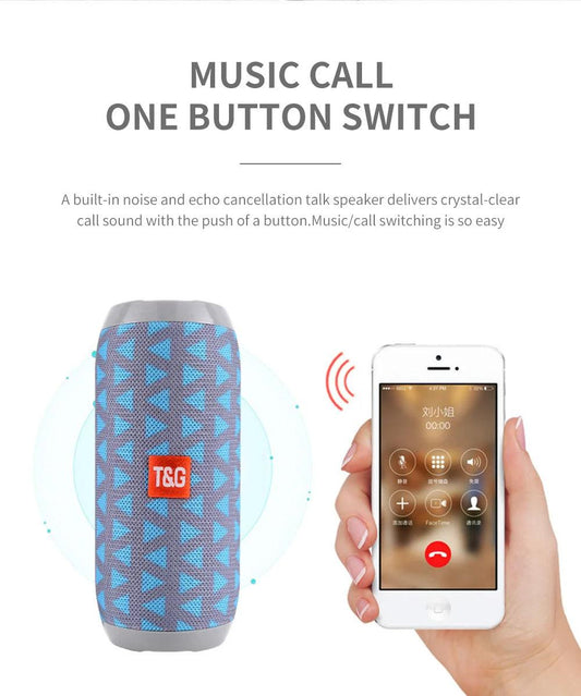Bluetooth Speaker T&G TG117 Portable TWS Sound Box Waterproof Loudspeaker Outdoor Stereo Surround Speakers Support TF FM Radio - MANDOTOS