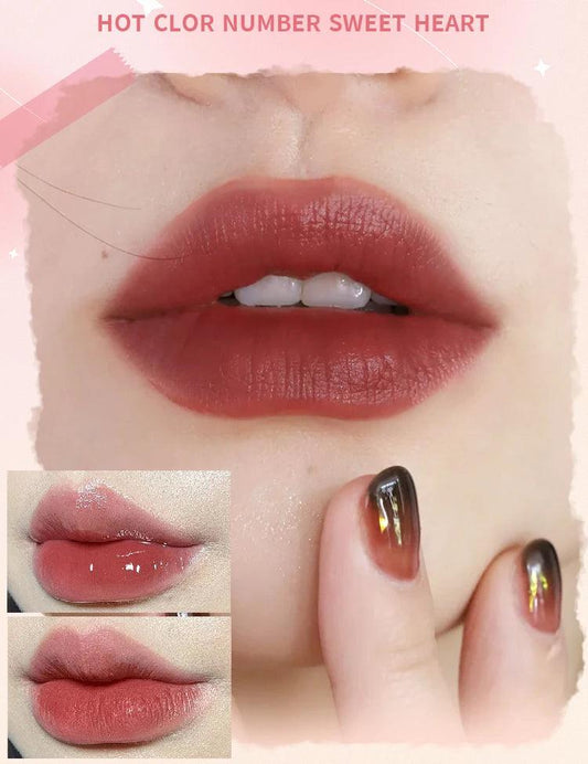 Double End Lip Glaze Full Gloss Mirror And Matte Velvet Long Term Color And Moisture Lip Gloss Anti Stain Cosmetic Lip Glaze - MANDOTOS