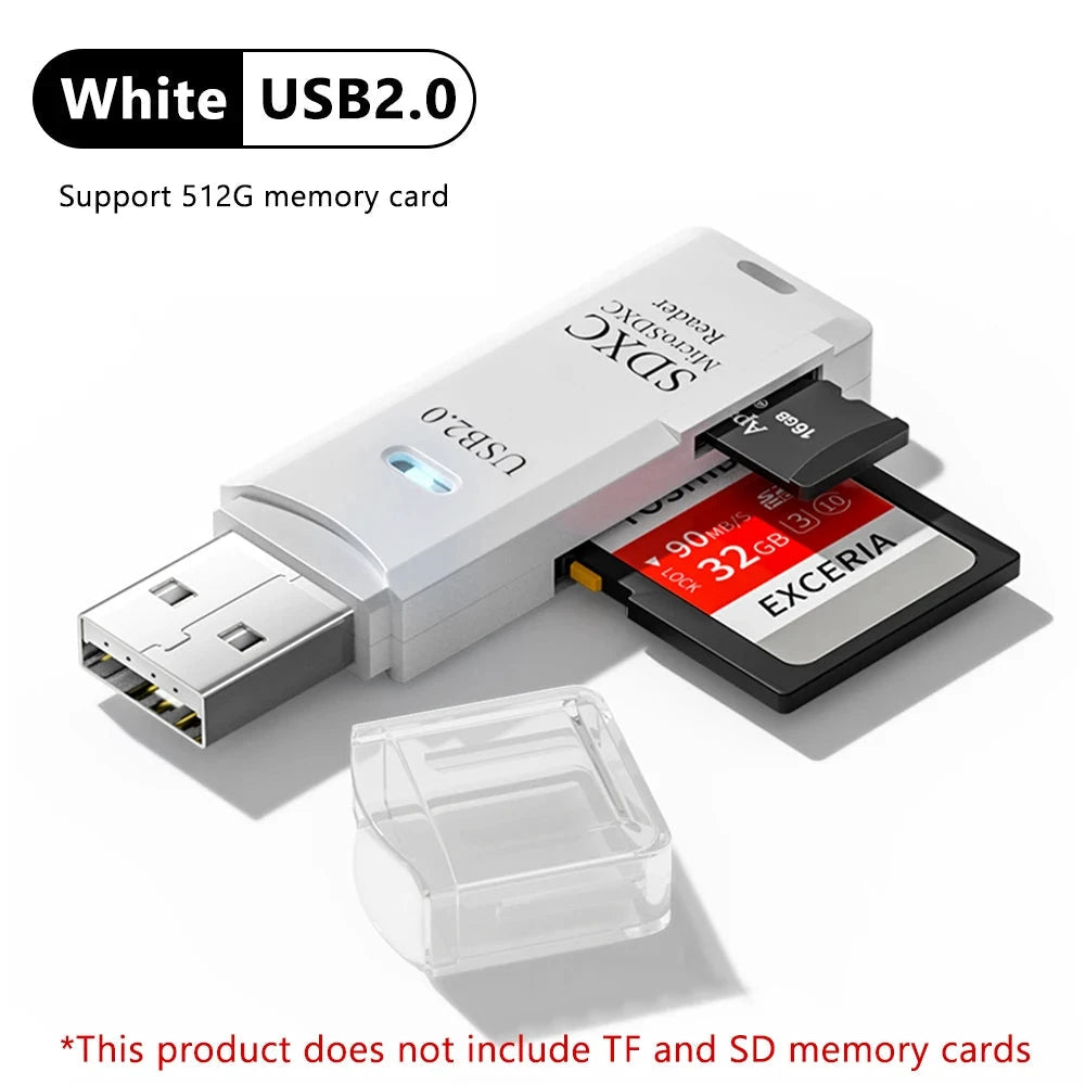 2 in 1 USB 3.0 Card Reader Micro TF sd card Reader usb adapter High Speed Cardreader TF Memory card For PC Laptop Accessories MANDOTOS