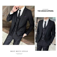 S-9XL New (Blazer+Vest+Pants) Men's Fashion Business Gentleman Professional Formal Dress Korean Version Banquet Dress Suit 6XL