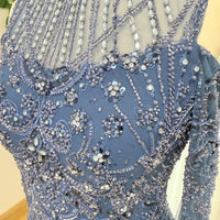 Eshaut&bridal Luxury Beaded Evening Dress Cape Sleeve Dubai Sheer Neck Mermaid Formal Prom Wedding Party Gown Customized 2026