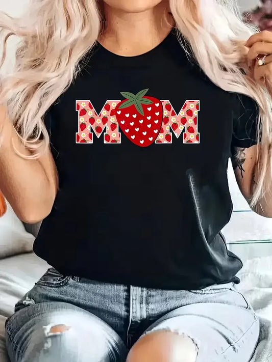 Summer European and American New Printed Round Neck Short Sleeved T-shirt Top  Women Clothing T Shirt Women Kawaii Clothes
