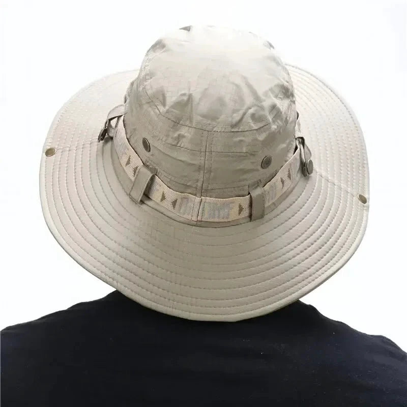 Men's Bucket Hat - UV Protection Wide Brim Panama Safari Hat - MANDOTOS