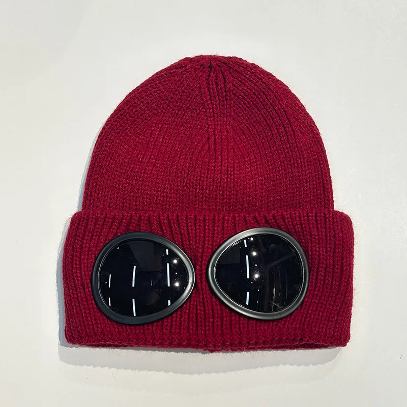 Warm Ski Mask Hats Caps Women Men Winter Windproof Glasses Knitted Beanie Outdoor Ear Protection Sports Cold Caps Garros
