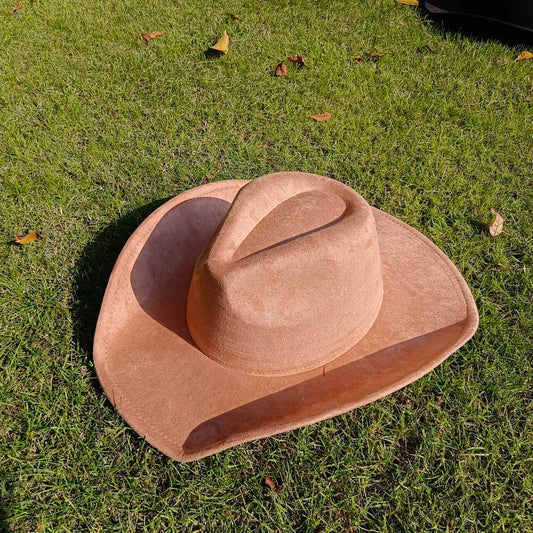 western Premium suede cowboy hat stylish men's and women's fedora Suede Panama hat perfect for outdoor festive activitieswestern