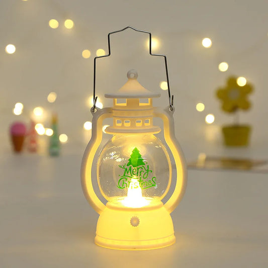 Halloween Hanging Pumpkin Lantern Light LED Ghost Lamp Candle Light Retro Small Oil Lamp Christmas Party Home Decor Horror Props - MANDOTOS
