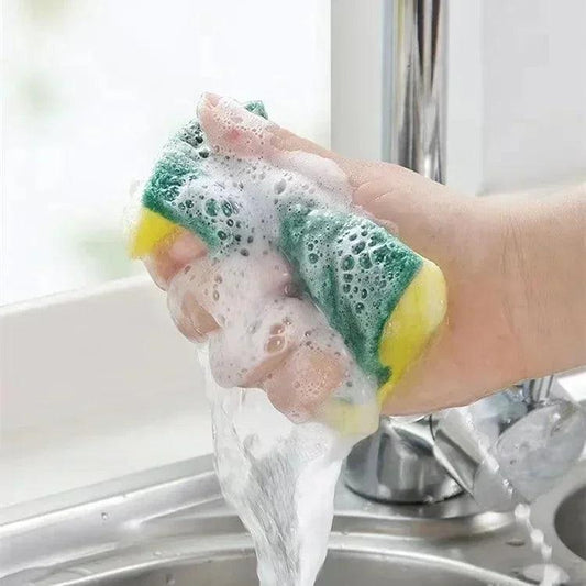 Highly absorbent double-sided sponge magic cleaning pot rust sponge cleaning brush kitchen cleaning tool - MANDOTOS