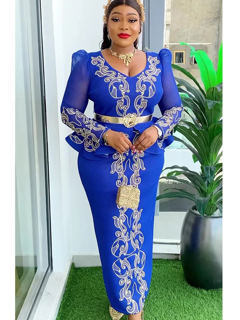 2025 Elegant African Dresses for Women New Africa Clothing Plus Size Wedding Party Long Dress Dashiki Ankara Outfits Robe