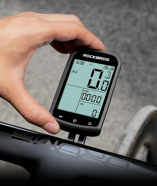 ROCKBROS Bicycle Computer GPS 5.0 ANT Bluetooth Waterproof Wireless Cyclocomputer Speedometer Bike Stopwatch Bike Accessories - MANDOTOS