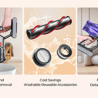 Laresar V7 500W 50KPA Suction Power Cordless Vacuum Cleaner  Handheld smart Home appliance Removable Battery Dust Cup